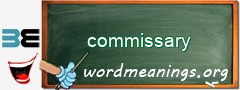 WordMeaning blackboard for commissary